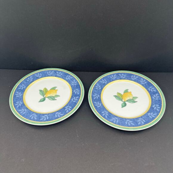 Villeroy & Boch Switch 3 Corfu lemon desert salad dish plate -set of 6 - Picture 2 of 4